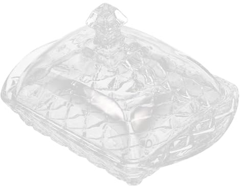 LIFKOME Mantequera de Vidrio Transparente con Tapa para Mantequilla y Queso Caja para Almacenamiento Doméstico Diseño Práctico y Elegante para Cocina Diaria