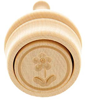 HOFMEISTER® Butter-Stempel, für 30 g Butter, 5 cm, Blume, handgefertigt in Deutschland, Butter-Form zum Dekorieren, runde Durchstoß-Form, Butter-Model aus heimischem Ahorn-Holz