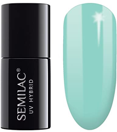 SEMILAC Gel Nail Polish 022 Mint Green - Full Coverage Gel Polish - Soak Off Easy To Use LED/UV Nail Lamp - Long Lasting Manicure and Pedicure up to 3 weeks