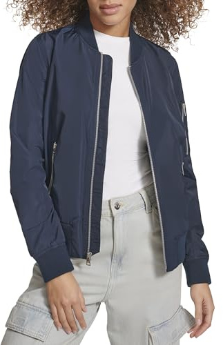 Levi's Melanie Newport Blouson aviateur pour femme, taille standard et grande taille, bleu marine, 1X