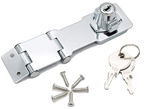 Hasp Keyed Hasp Lock Hinge Safety Hasp Lock in Zinc Plated Hardened Steel