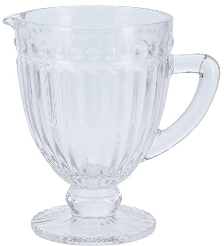 Jarra vidrio labrada pie 1 litro