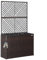 Casaria® Blumenkasten Rankgitter 3 Innentöpfe Polyrattangeflecht Rankhilfe Blumentopf Rattanoptik Pflanzkasten Braun