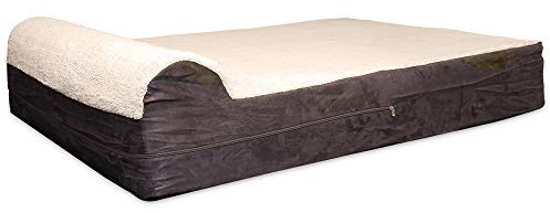 KOPEKS Ersatzbezug für Hundebett, Memory-Schaum, Plüsch, Braun, Größe XL