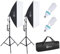 OMBAR Softbox-Set Fotografico per Studio Fotografico 50x70cm Professionale, con 135W 5500K Lampada Diurna E27 e Borsa per il Trasporto per Ritratti da Studio, Foto di Moda