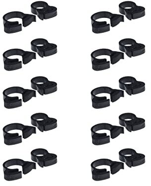 Double Gripping Nylon Hose Clamps, Snap Grip Nylon Plastic Hose Clamps (12.3-14mm (1/2inch), 20pack)