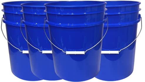 House Naturals 5 Gallon Food Storage Grade Plastic Bucket - Made in USA (Pack of 4 Buckets)