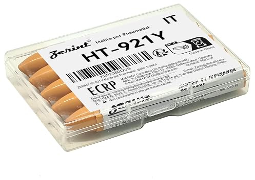 ZERINT HT-921Y 5 Pezzi di Gesso Pennarello per Pneumatici (Giallo)