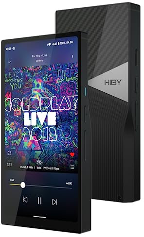HiBy R6 Pro II Lecteur audio numérique MP3 avec Bluetooth et WiFi/Dual DAC/Class A Amp/Android 12 OS/MQA 16X/DSD1024/PCM1536K Noir