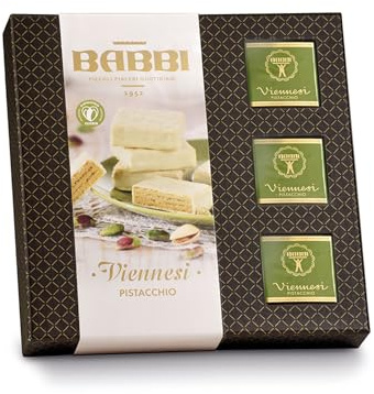 Viennesi Pistacchio De Luxe, 9 Wafer Ricoperti di Cioccolato Bianco con Ripieno al Pistacchio, in Elegante Confezione Regalo, Cadeau Goloso da 9 Pezzi