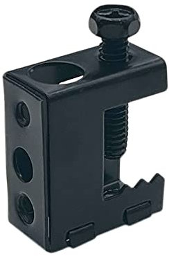 Xadnitu 100 Packs Beam Clamps, 1/4-20 Black Steel Bolt-on Clamp Hangers Used in Combination with J-Hook for Installation on Beams Up to 1/2 Thick