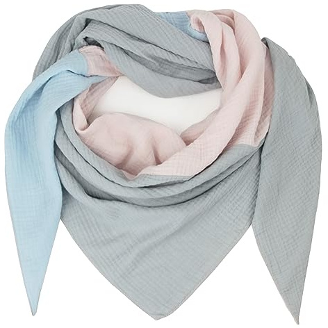 Glamexx24 Damenschal Damenhalstuch viele Farben Unisex Dreiecksform Herbstschal Sommerschal dünner Schal Weich viele Farbkombinationen Leichter Schal