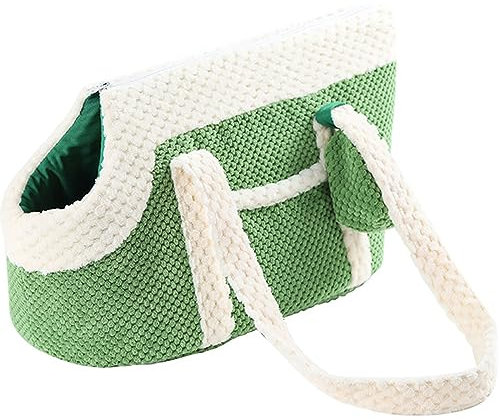 CASEGO Tragbare Schulter-Katzentasche kann getragen Werden, warm und bequem ohne eigenartigen Geruch, modischer Haustier-Rucksack (Green)