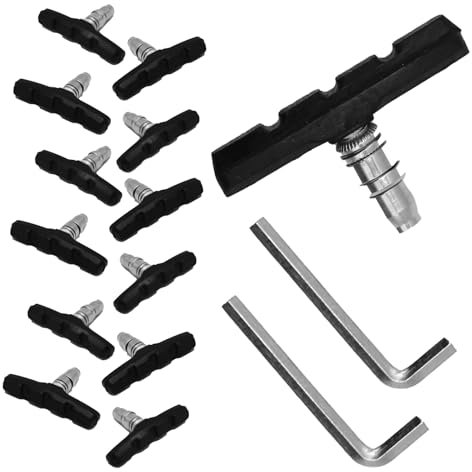 12 stück 6 Paar Bremsbacken Fahrrad, 70mm V-Brake Fahrrad Bremsklötze Bremsbeläge Fahrrad Fahrrad Bremsklötze Felgenbremse Bremsbeläge Bremsschuh Set für Straßenrad Mountainbike