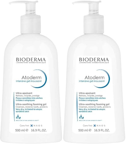 Atoderm intensiv schäumend | beruhigt Unwohlsein | beruhigt Juckreiz | schützt vor trockener Haut | 2 x 500 ml