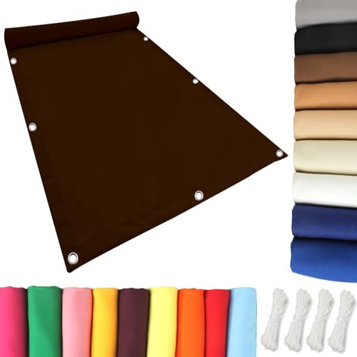 Sonnensegel Sonnenschutz 1.8 x 1.8 m Sonnenschutz Netz, Wintergarten Und Terrassen Beschattung Wasserabweisend, Uv-Beständig Pflanze Pergola Zaun Balkon, Braun