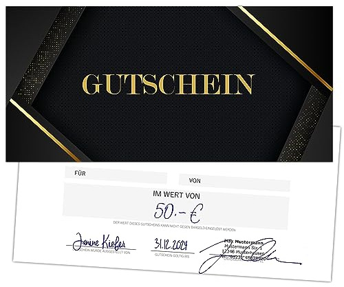 Eummel 40 Blanko Gutscheine zum selber Ausfüllen | Gastronomie Friseur Kosmetik Massage Wellness Gutschein Vorlage Gutscheinkarte Geschenkgutschein