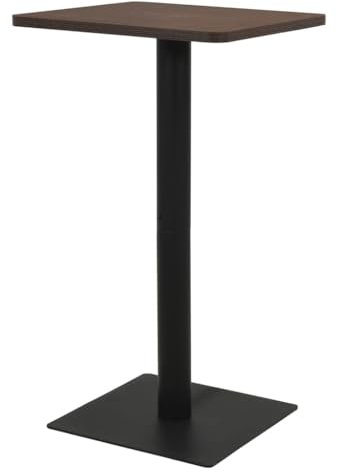 Somanki Bistrotisch, Gartentisch, Balkontisch, Balkon Tische, Beistelltisch Garten, Gartenesstische, Beistelltisch Outdoor, Dunkle Esche 60x60x107 cm