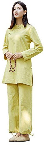 SUNMME Traditioneller chinesischer Kampfsportanzug für Damen, Baumwolle, Tai-Chi-Uniform, Morgenübungen, Kung-Fu-Kleidung