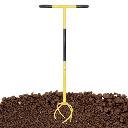 Outil de griffe de jardin, motoculteur pour le jardinage | Houe Outil de Jardinage Outils à Main de Jardinage à Poignée en T,Cultivateur rotatif, outil de jardin, motoculteur manuel ergonomique pour f