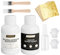 Blattgold Kleber Set,Blattgold Kleber Set für Handwerk,100 Stück Imitationsblattgold Wasserbasierter,Pinsel und Sprühflasche Vielseitig für Dekoration und Restaurierung,Goldfolie zum Basteln