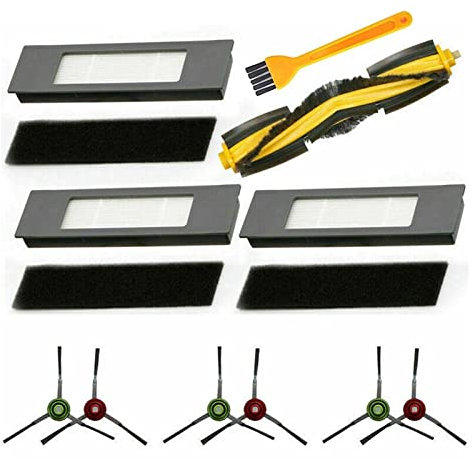 GLBMMLTHZP 11pcs / Set Filtre for rouleaux for rouleaux Filtrer les pinceaux principaux for Ecovacs Deebot Ozmo 950 920 960 980 Pièces d'aspirateur de robot balayant Pièces d'aspirateur