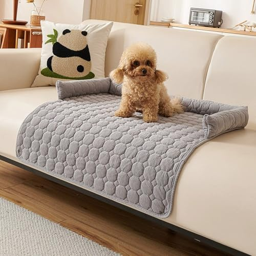 Hundebetten Hundekissen Sofaschutz, Hundedecke Sofa, Sofaschutz Hund Hundebett, Couchkissen Hundekissen, Hundekissen Hundematte Flauschiges Hundebett Für Große, Mittelgroße & Kleine (Light Gray)