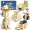 Experimente für Kinder ab 8 9 10 11 12, Roboter Elektronik Baukasten, Experimentierkasten, Elektro Baukasten, Holz Roboter Bausatz Kinder Spielzeug Geschenke ab 8-14 Jahre Jungen