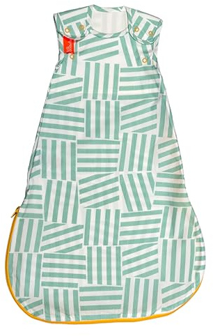 Folk & tråd ekologisk 0,5 tog sovsäck nyfödd | bekväm och gosig baby sommarsovsäck omtänksamt designad för en lugn nattsömn | perfekt för rum 24-27C (Whitby, 0-3 m)