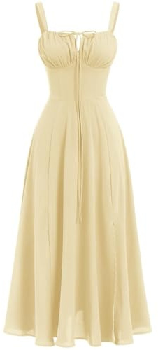 DUHGBNE Sommerkleid Damen Lang, Strandkleid Damen, Abendkleider Elegant Für Hochzeit Boho Maxikleider Sommer Kleid Hochzeitsgast Blumenkleid Elegant Festliche Kleider Leicht Und Luftig