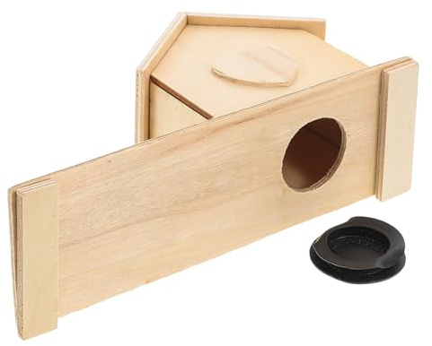 BESPORTBLE Tirelire en Bois Soi-même de Maison, Robuste et Éducative, Pot à Monnaie pour Anniversaires et Occasions Spéciales, Surface Bois Naturel