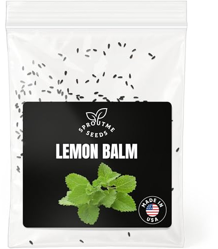 Lemon Balm Seeds for Planting – 200+ Non-GMO Heirloom Fragrant Herbal Tea and Culinary Herb, Pollinator Friendly, High Germination (Melissa officinalis)