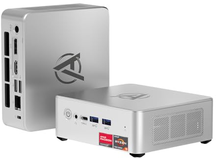 AWOW Mini PC AMD Ryzen 5 7430U (6 núcleos, hasta 4.3 GHz), 16GB DDR4, 512GB PCIe 3.0 SSD, Windows 11 Pro, gráficos Radeon, Salida 4K, LAN 1000M, WiFi 6, BT 5.2