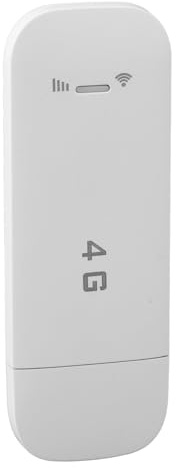 Fafeims Router WiFi USB 4G Accesso Internet Veloce e Stabile per 10 Dispositivi Hotspot WiFi Mobile Tascabile con Slot per Scheda SIM per L'Europa (WHITE)