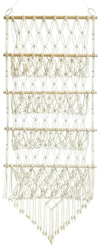Wandaufbewahrung Für Plüschtiere 4-Lagig Boho Plüschspielzeug Netzhalter | Plüschpuppen Aufbewahrung Netzregal Für Schlafzimmer Wohnzimmer Kindergarten