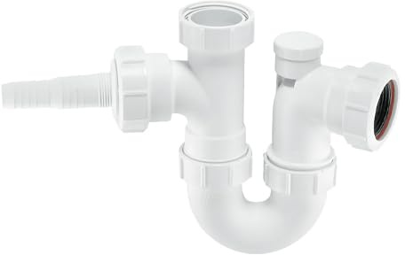 Belofay Waste Trap – Multi-Fit 1½ Kitchen Sink P Trap with 75mm Water Seal for Modern Under-Sink Installations