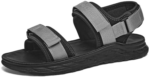 Barefoot Sandals for Men Barefoot Trekking Sandals Wide Feet Beach Sandals Outdoor Trekking Barefoot Sandals with Soft Footbed Hiking Sandals for Summer Beach Hiking, gray, 10 UK