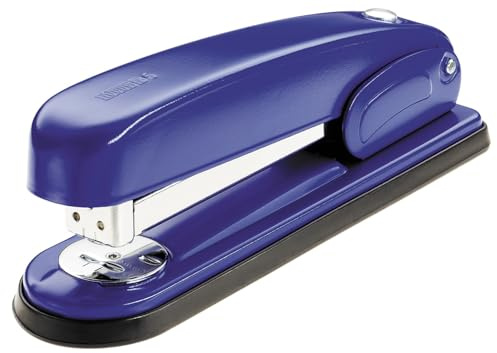 Novus B 6 Heftgerät (Heftleistung 30 Blatt, leistungsstarker Bürohefter) blau, 85 mm