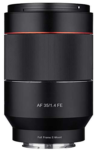 Samyang 35/1,4 Objektiv DSLR Autofokus Sony E Vollformat Fotoobjektiv Lichstärke F1.4, Weitwinkelobjektiv schwarz