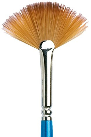 Winsor & Newton University Series 888 - Pennello con punta a ventaglio, manico lungo, misura 2