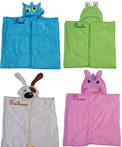 Kinder Poncho mit Namen bestickt