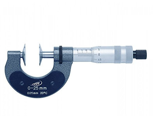 Helios-Preisser Bügelmessschraube für Zahnweiten, 0,01mm, 75-100mm