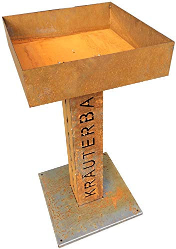 Kräuterbar Kräuterbeet Hochbeet Frühbeet Säule in Edelrost