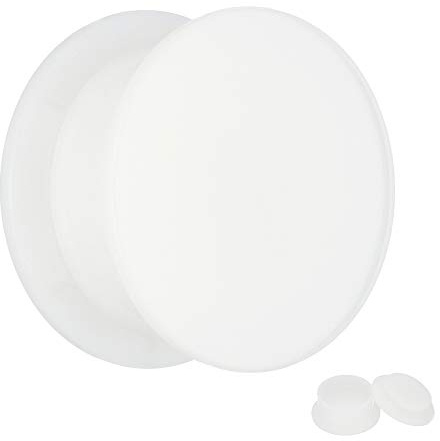 Treuheld® | Ohr Plug in Weiß | Acryl | Gewinde | 26 Größen