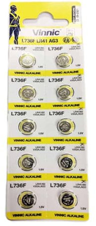 Vinnic AG3 L736 192 - Pilas alcalinas (10 Unidades)