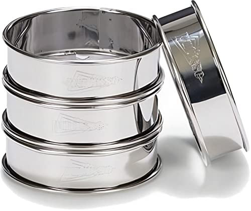 Pâtisse 2141 - Set 4 Aros Tarta INOX 18/8, 0,30mm, 8 x 2½cm