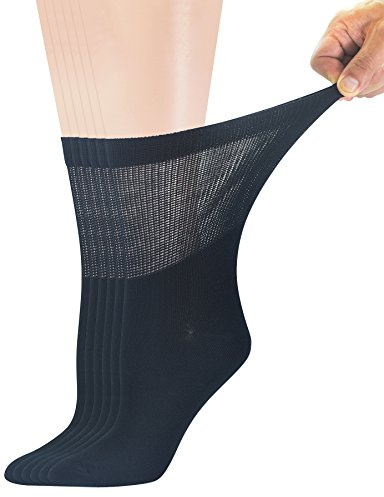 Yomandamor Womens Diabetic Crew Socks With Seamless Toe,6 Pairs Size 9-11