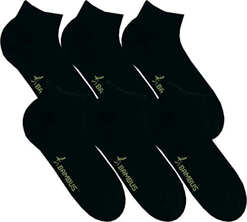 RS. Harmony | Kurzsocken | Bambus Super Weich Atmungsaktiv | 6 Paar | schwarz | 35-38