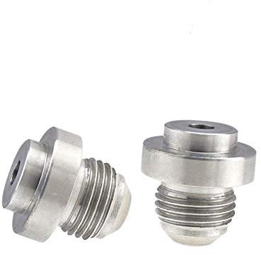 ENET 2X AN6 Base Mâle Ronde en Aluminium à Souder sur Raccord de Tuyau Flexible d'adaptateur de Carburant