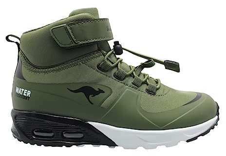KangaROOS kx-hydro unisex – barn Sneaker, Olive Jet svart, 34 EU